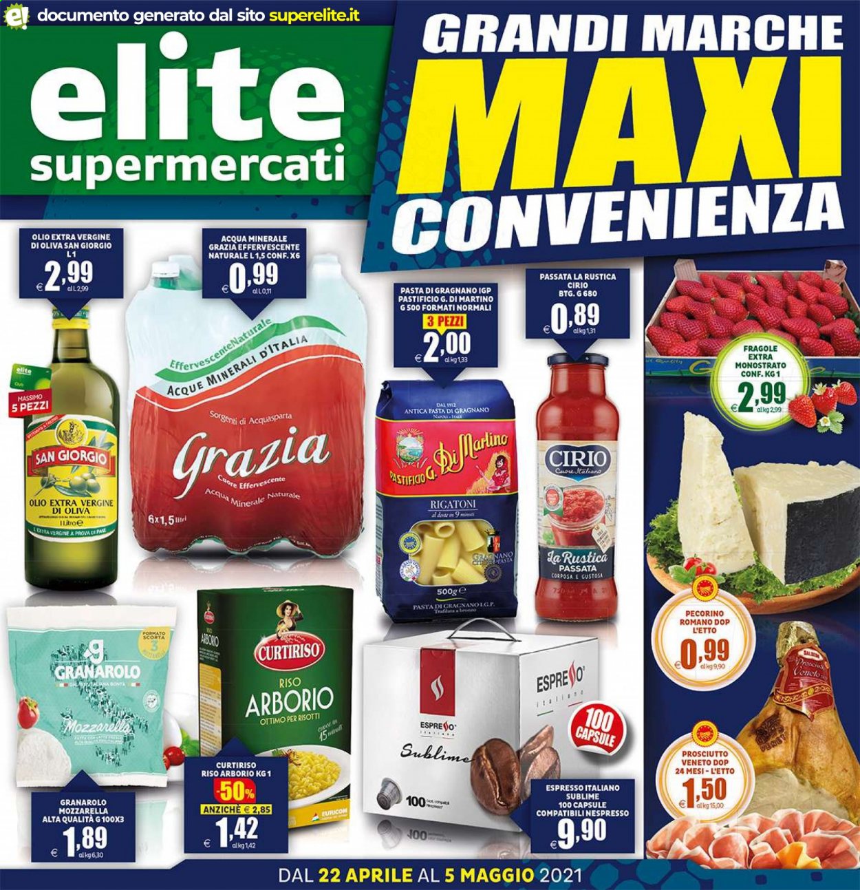 Volantino Elite Supermercati - 22.4.2021 - 5.5.2021.