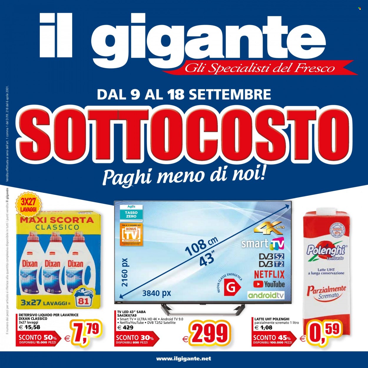 Volantino Il Gigante - 9.9.2021 - 18.9.2021.