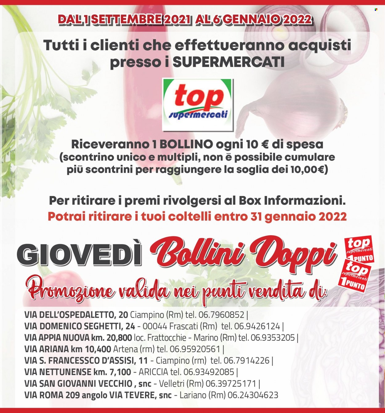 Volantino Top Supermercati - 1.9.2021 - 6.1.2022.