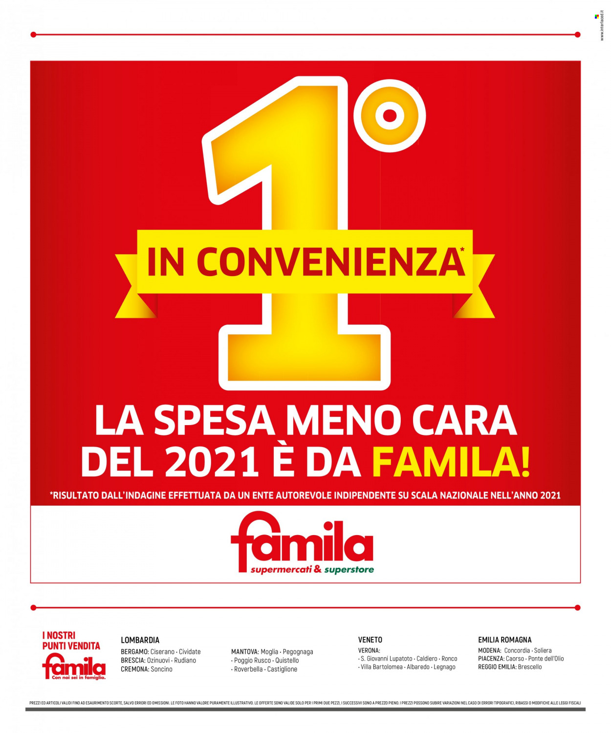 Volantino Famila - 28.10.2021 - 7.11.2021.