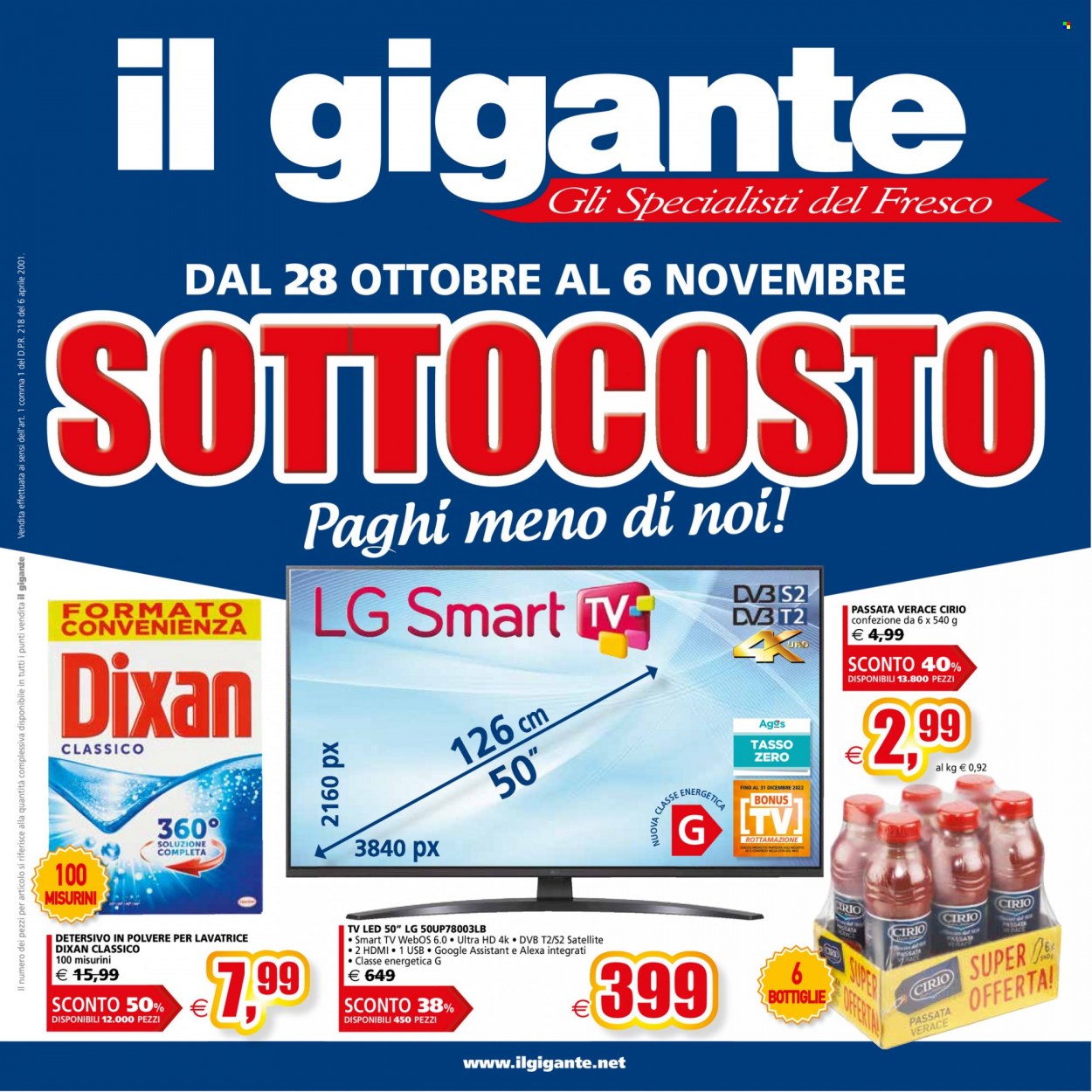 Volantino Il Gigante - 28.10.2021 - 6.11.2021.
