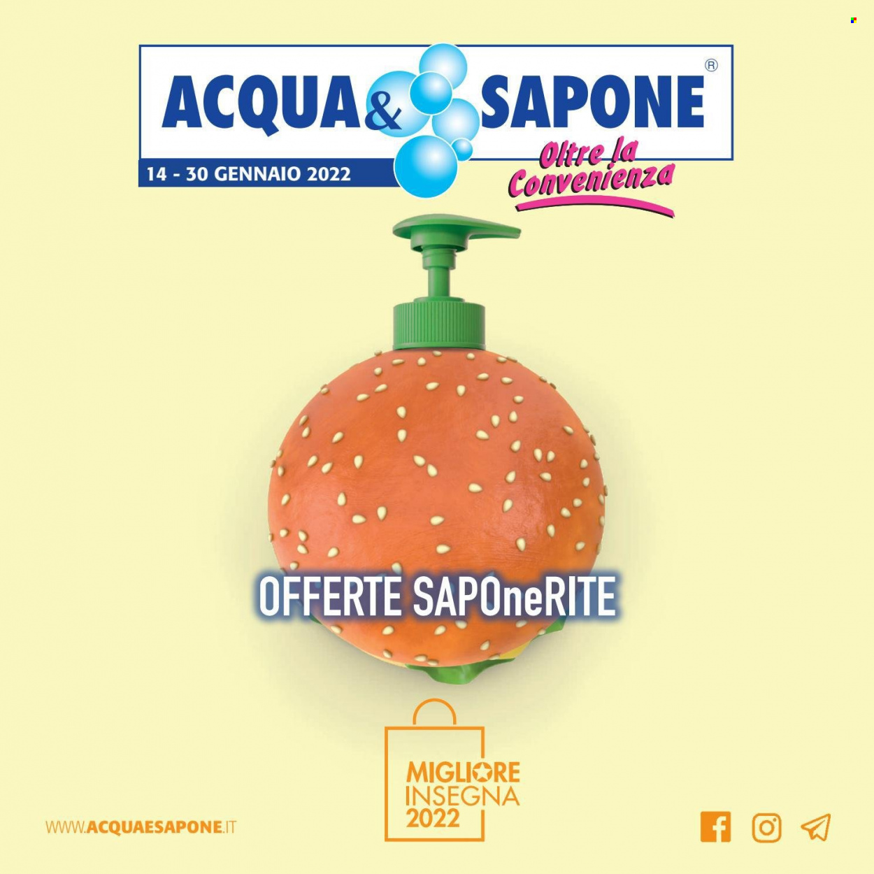 Volantino Acqua & Sapone - 14.1.2022 - 30.1.2022. Pagina 1.