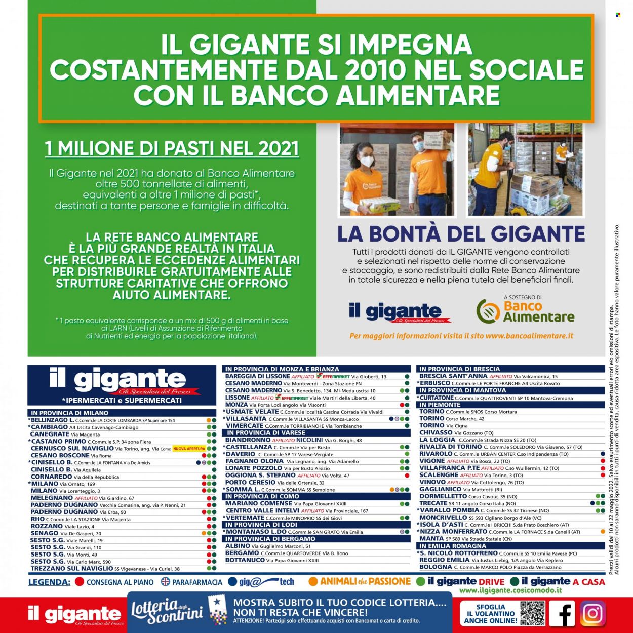 Volantino Il Gigante - 10.5.2022 - 22.5.2022.