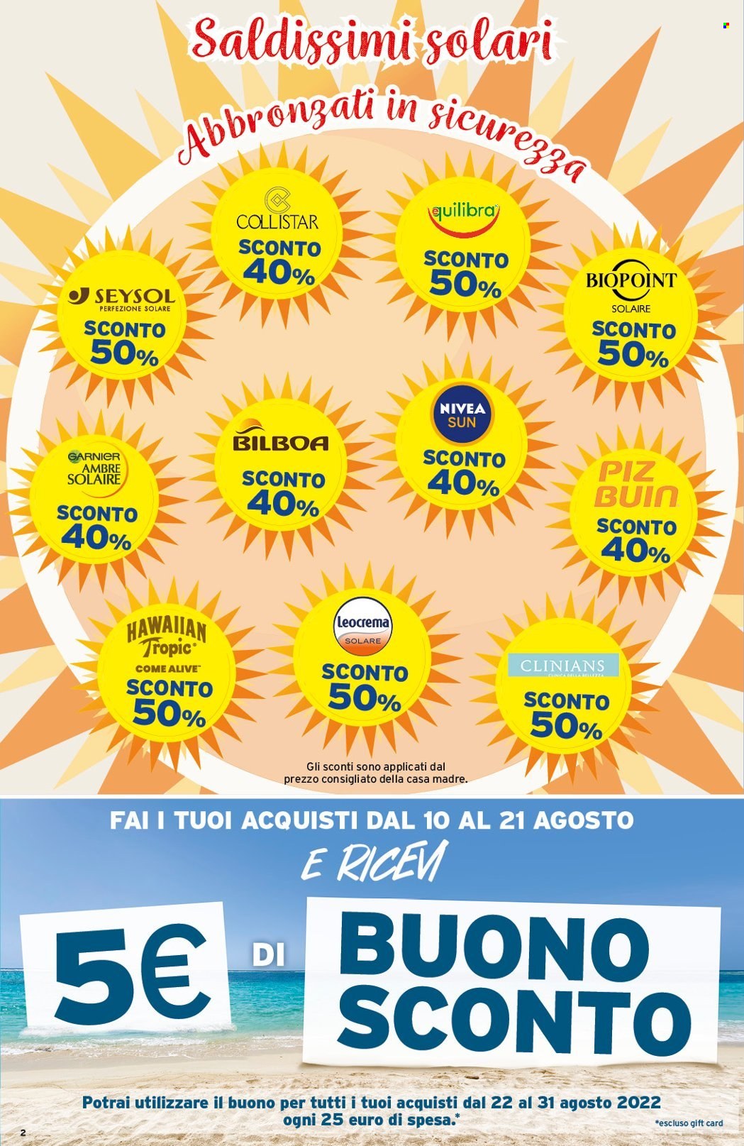 Volantino Sirene Blu - 2.8.2022 - 21.8.2022.