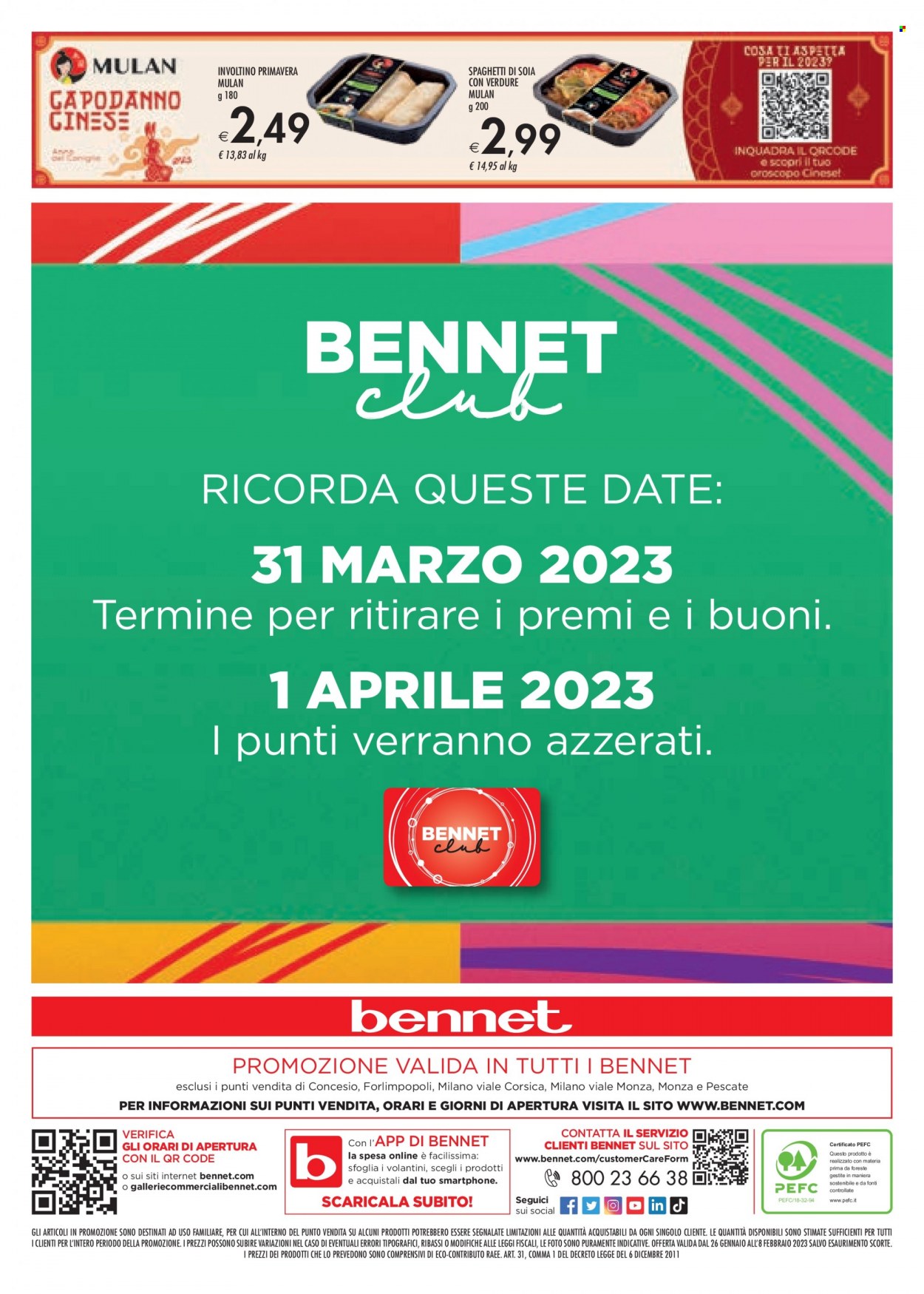 Volantino bennet - 26.1.2023 - 8.2.2023.