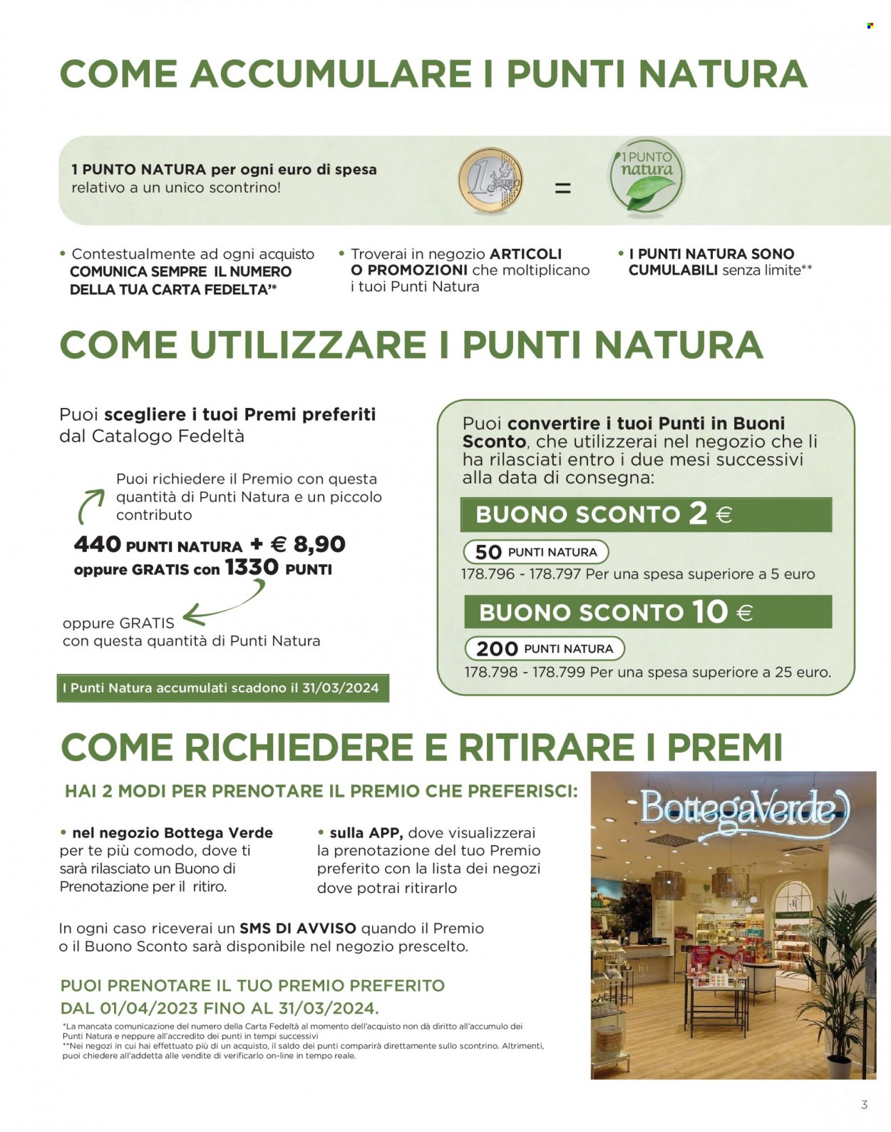Volantino Bottega Verde - 2.4.2023 - 31.3.2024. Pagina 3.