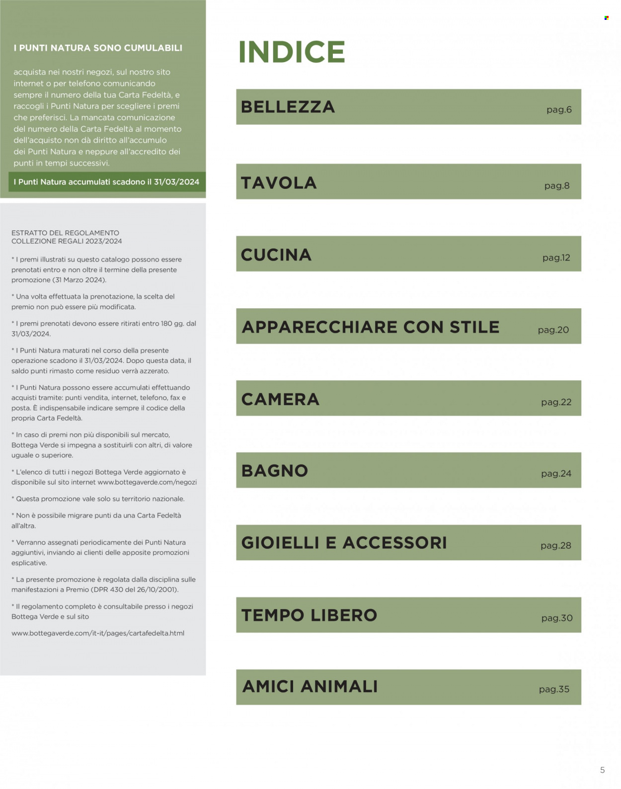 Volantino Bottega Verde - 2.4.2023 - 31.3.2024. Pagina 5.