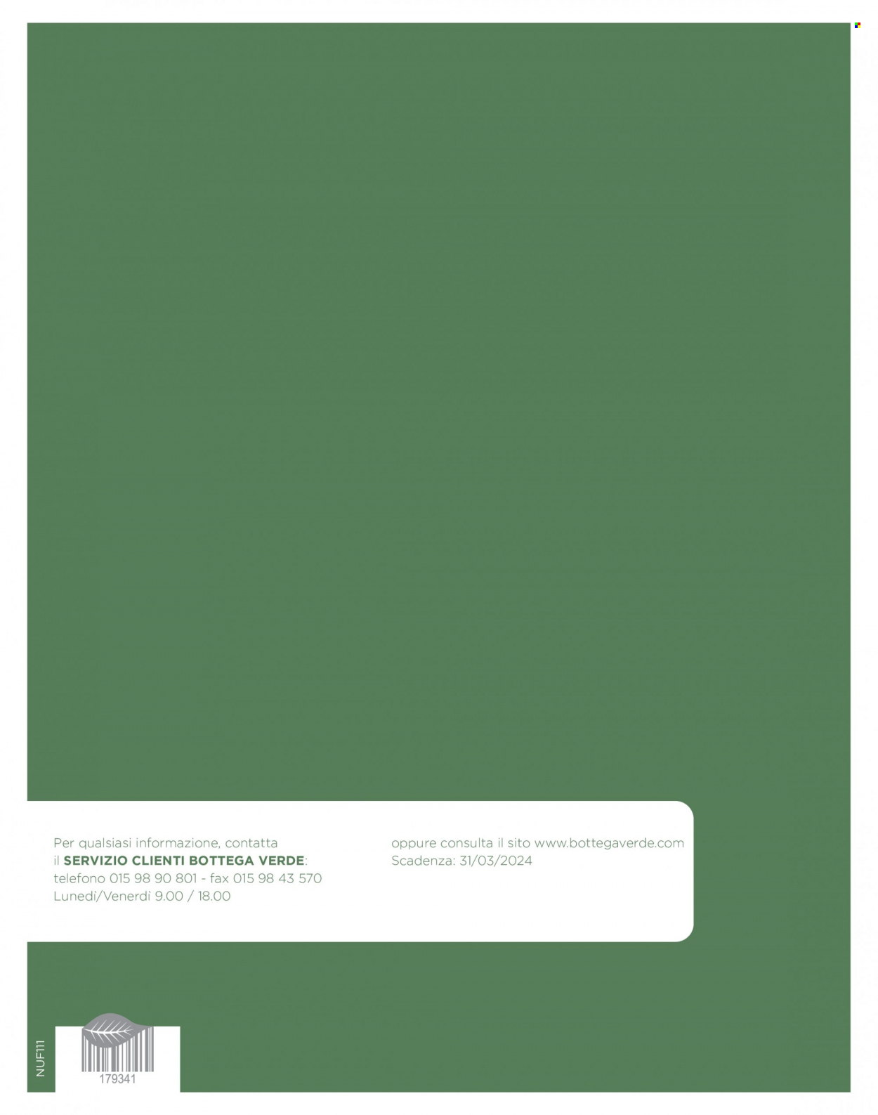 Volantino Bottega Verde - 2.4.2023 - 31.3.2024. Pagina 36.