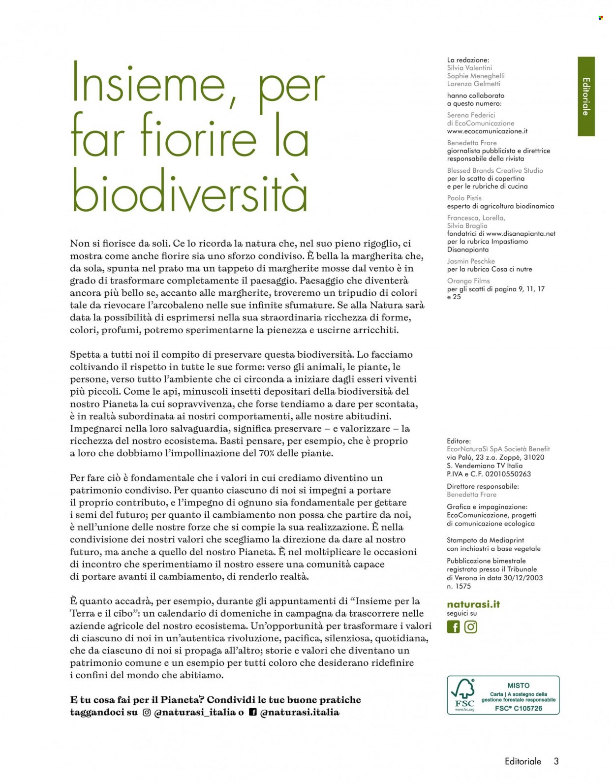 Volantino Natura Sì - 1.5.2023 - 30.6.2023. Pagina 3.