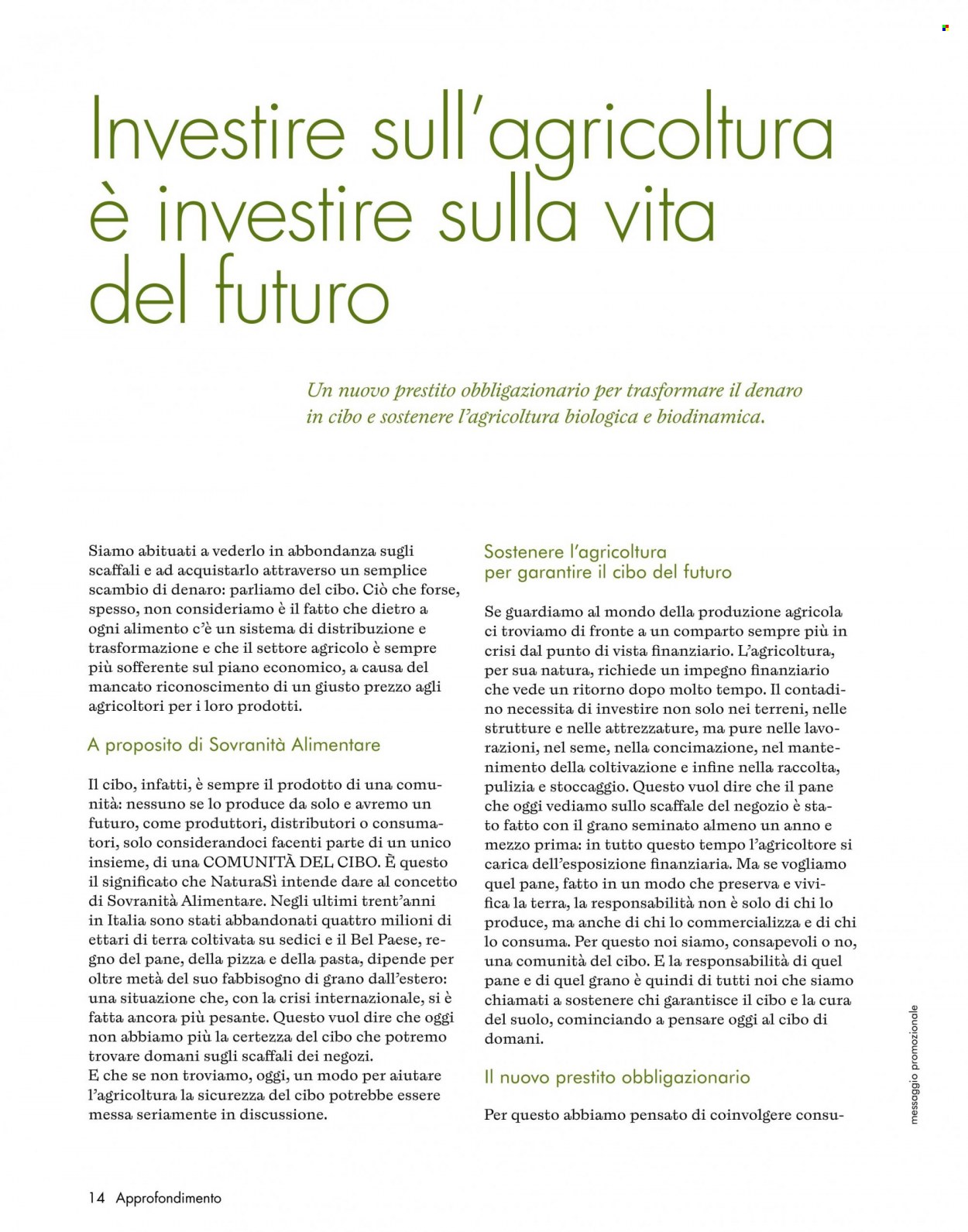 Volantino Natura Sì - 1.5.2023 - 30.6.2023. Pagina 14.