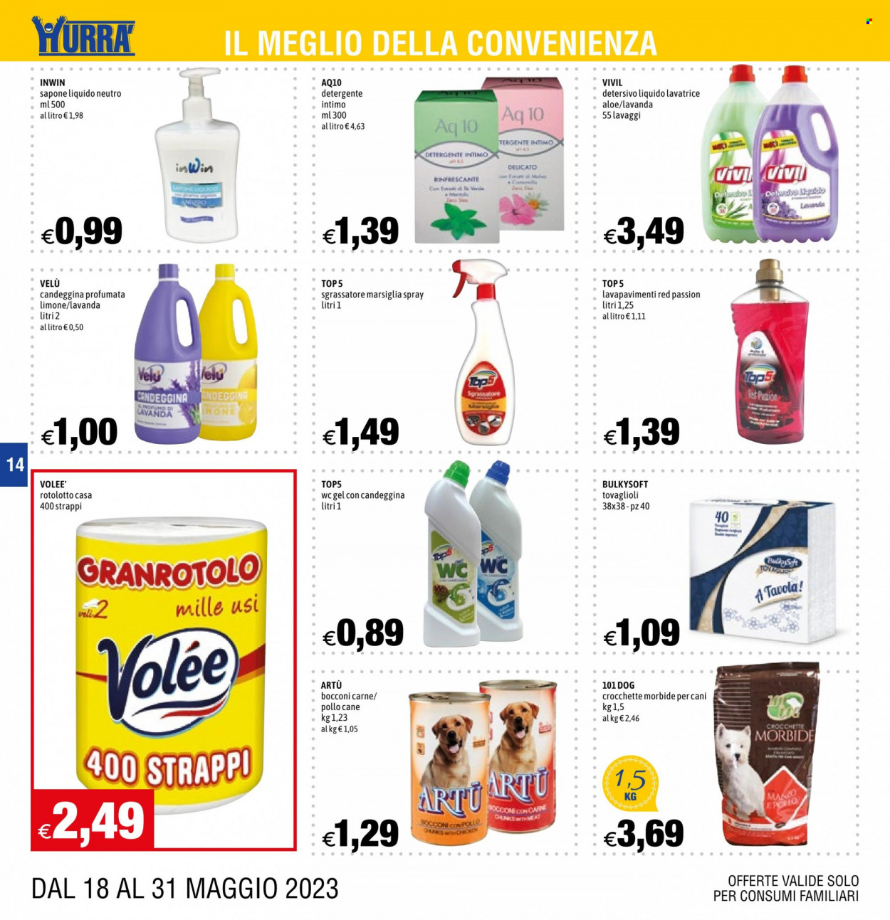 Volantino Hurrà Discount - 18.5.2023 - 31.5.2023. Pagina 14.