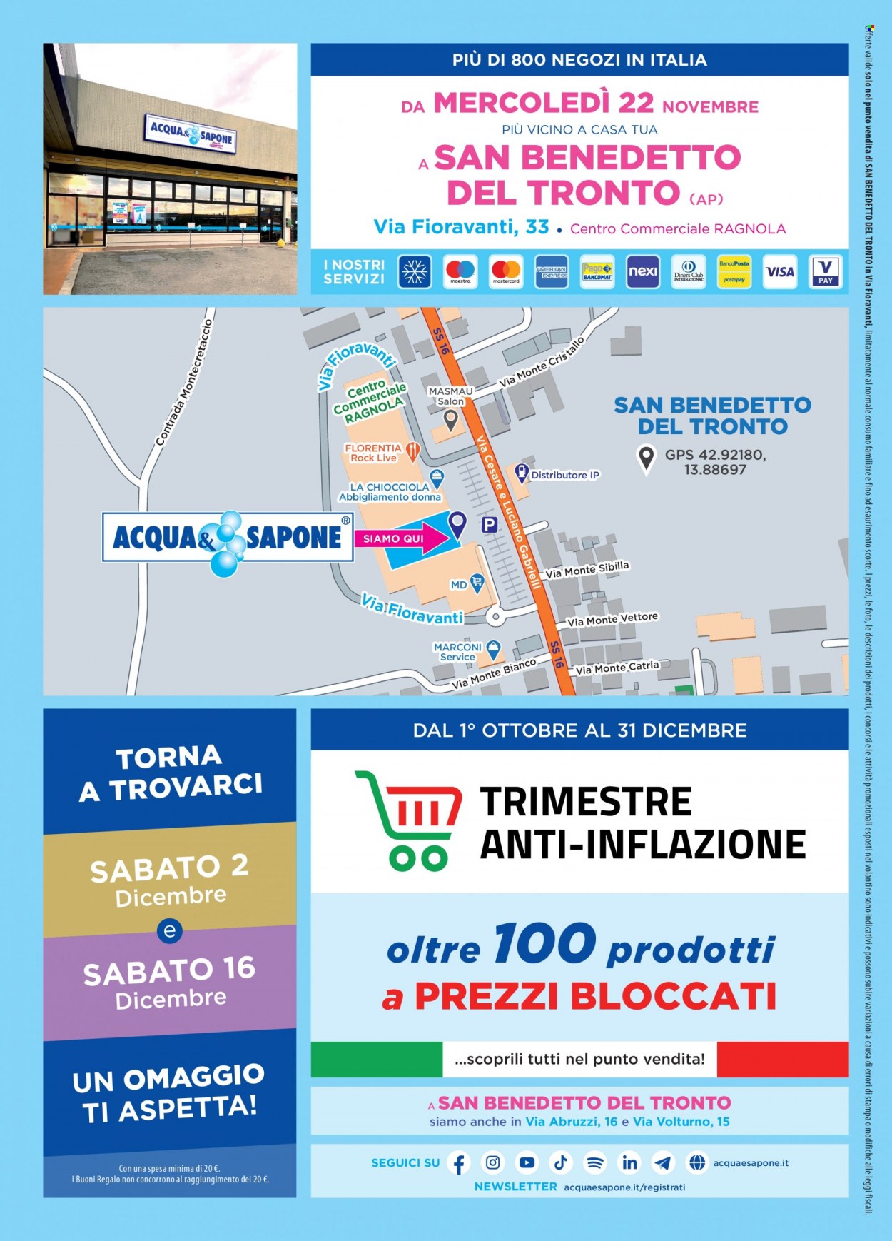 Volantino Acqua & Sapone - 22.11.2023 - 19.12.2023.