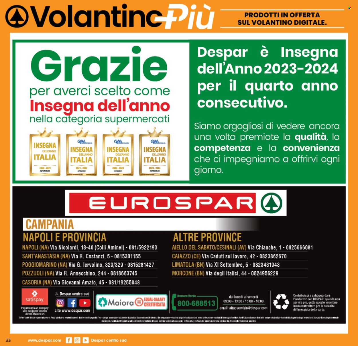 Volantino Eurospar - 8.4.2024 - 17.4.2024.