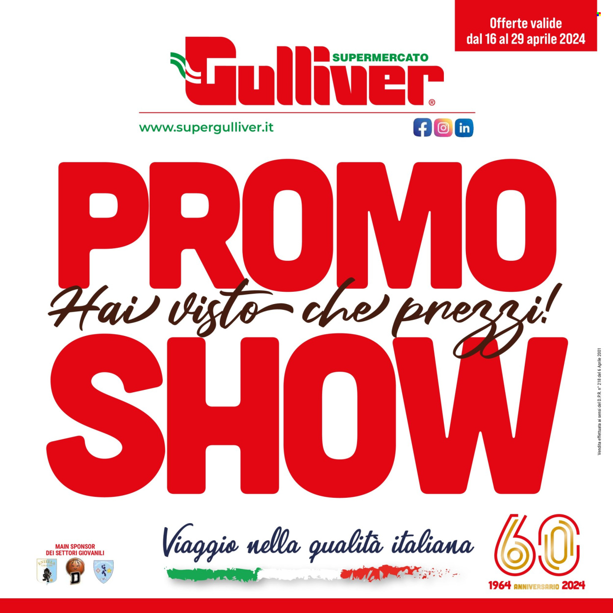Volantino Gulliver - 16.4.2024 - 29.4.2024.