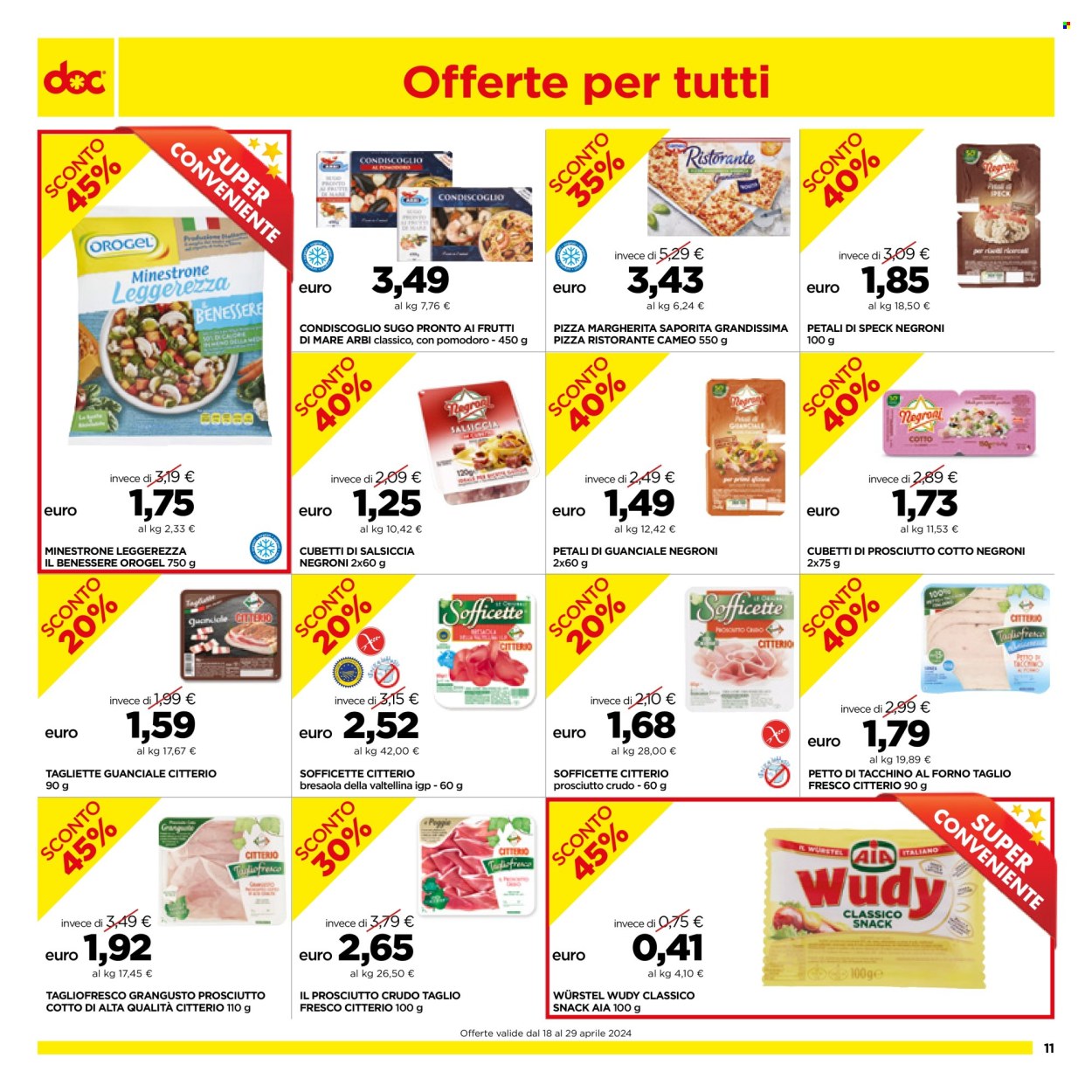 Volantino doc supermercati - 18.4.2024 - 29.4.2024.