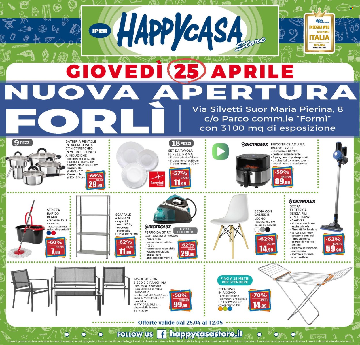 Volantino Happy Casa Store - 25.4.2024 - 12.5.2024.