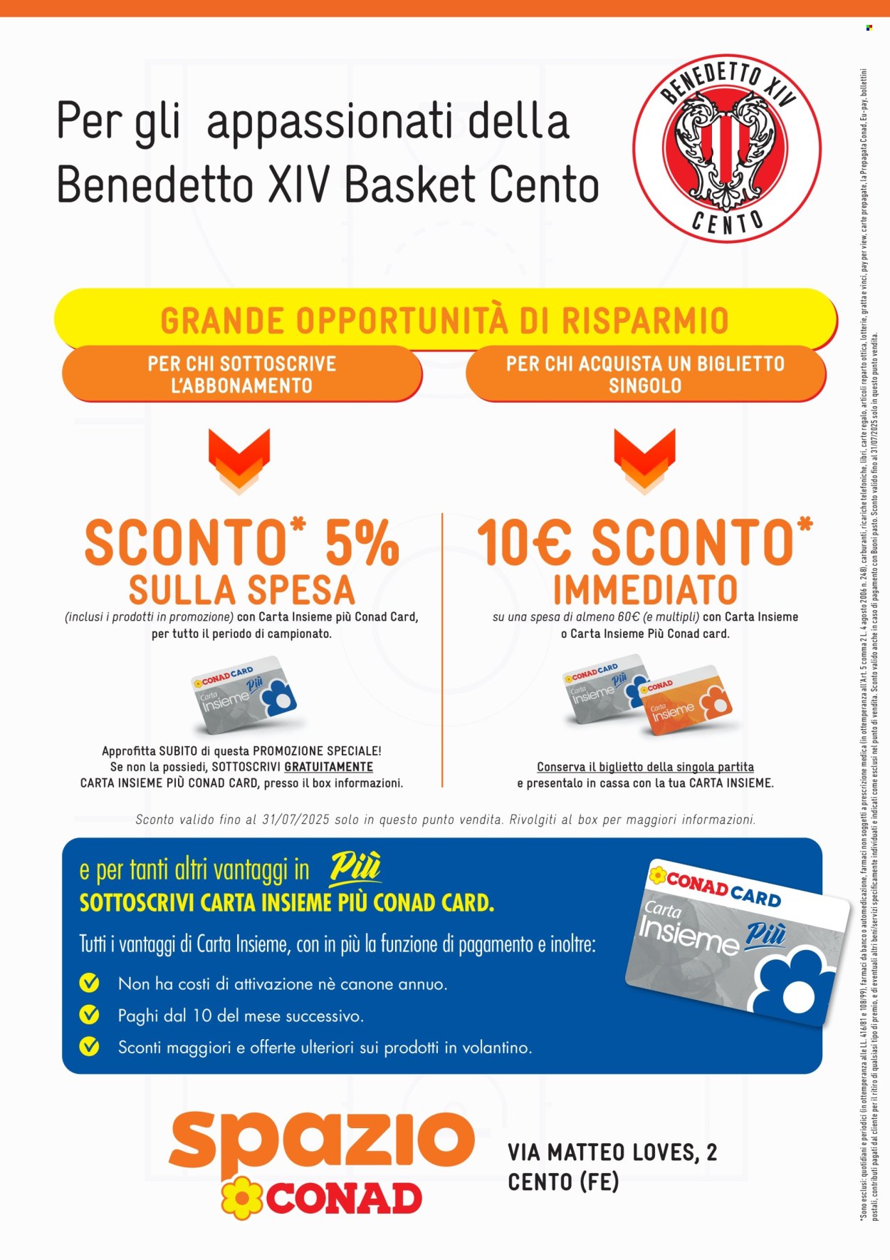 Volantino Spazio Conad - 16.8.2024 - 31.7.2025.