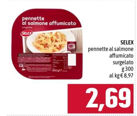 SELEX pennette al salmone affumicato surgelato