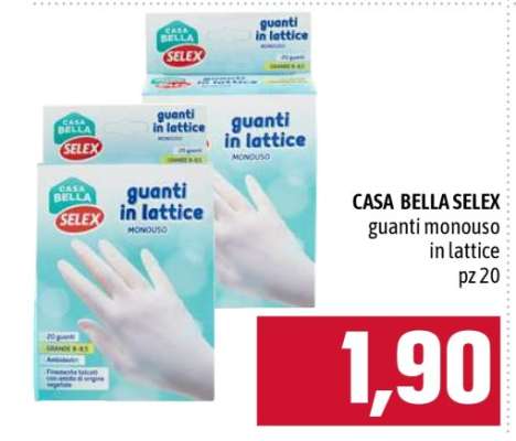 CASA BELLA SELEX guanti monouso in lattice