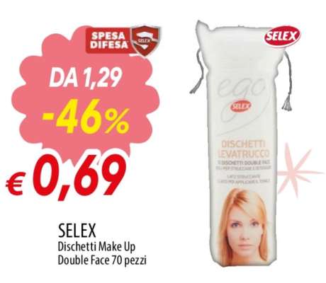 SELEX Dischetti Make Up Double Face 70 pezzi