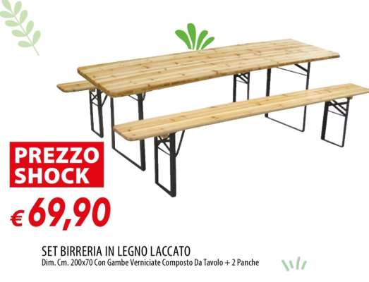 SET BIRRERIA IN LEGNO LACCATO