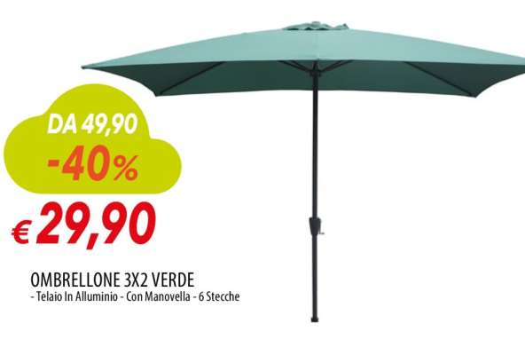 OMBRELLONE 3X2 VERDE