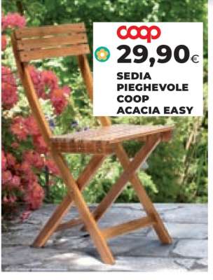 Sedia Pieghevole Coop Acacia Easy
