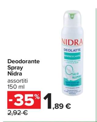 Deodorante Spray Nidra