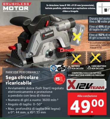 Sega circolare ricaricabile