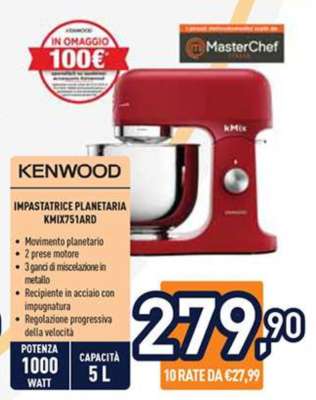 KENWOOD Impastatrice Planetaria KMIX751ARD
