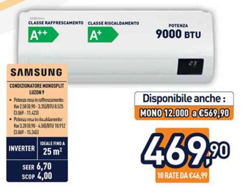 Samsung Condizionatore Monosplit Luzon 9