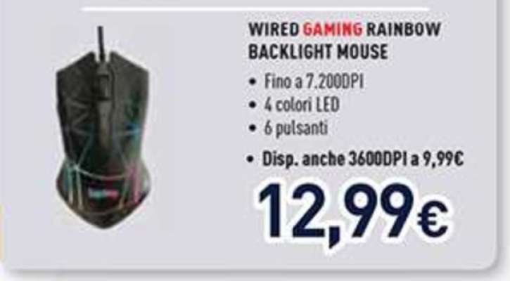 Wired Gaming Rainbow Backlight Mouse