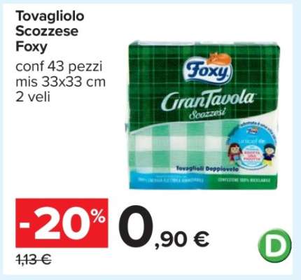 Tovagliolo Scozzese Foxy