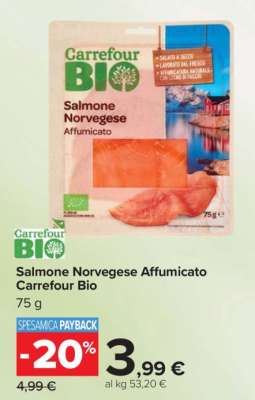 Salmone Norvegese Affumicato Carrefour Bio