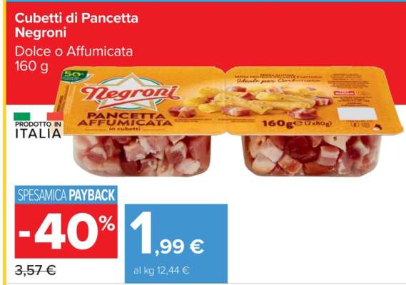 Cubetti di Pancetta Negroni