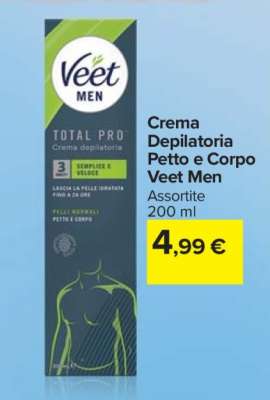 Crema Depilatoria Petto e Corpo Veet Men