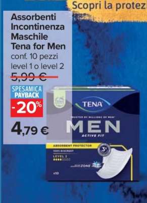Assorbenti Incontinenza Maschile Tena for Men
