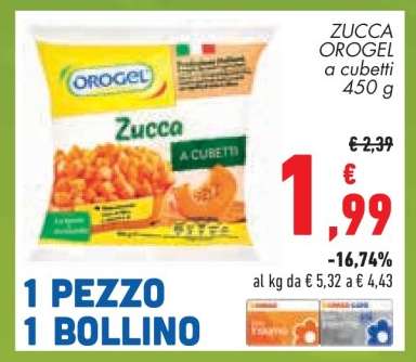 ZUCCA OROGEL a cubetti 450 g