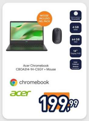 Acer Chromebook CBOA314-1H-C5GY + Mouse
