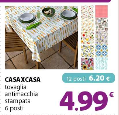 CASAXCASA tovaglia antimacchia stampata 6 posti