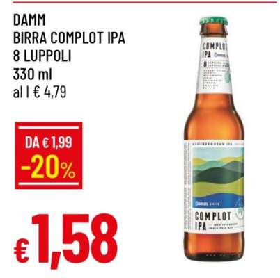 DAMM BIRRA COMPLOT IPA 8 LUPPOLI