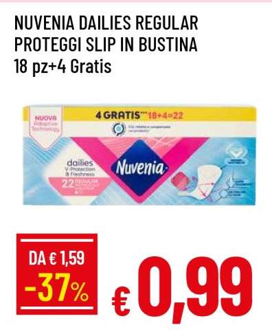 NUVENIA DAILIES REGULAR PROTEGGI SLIP IN BUSTINA