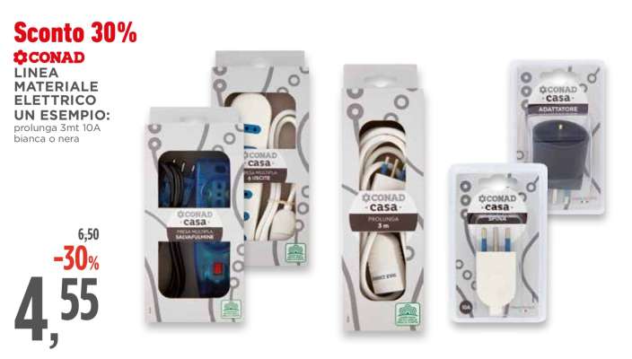CONAD LINEA MATERIALE ELETTRICO