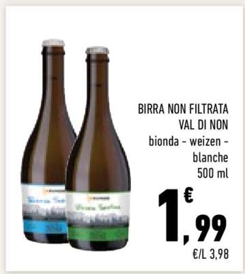 BIRRA NON FILTRATA VAL DI NON