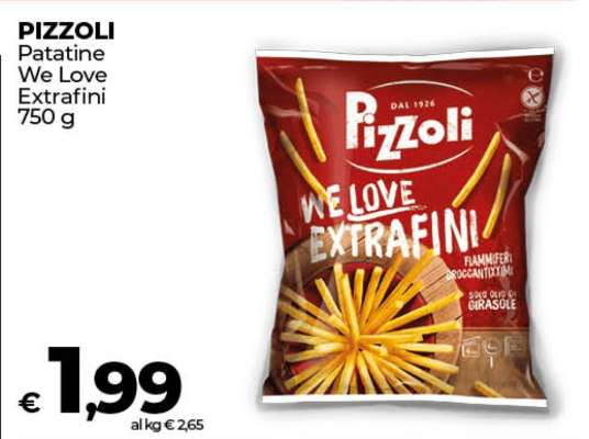 PIZZOLI Patatine We Love Extrafini