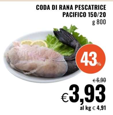 CODA DI RANA PESCATRICE PACIFICO 150/20