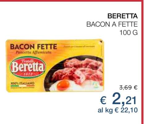BERETTA BACON A FETTE 100 G