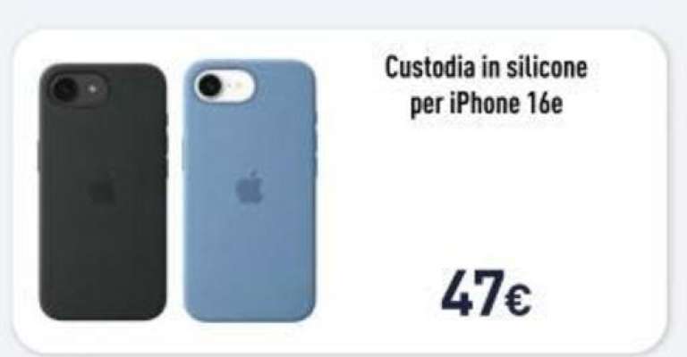 Custodia in silicone per iPhone 16e
