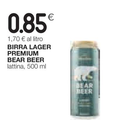 BIRRA LAGER PREMIUM BEAR BEER