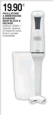 FRULLATORE A IMMERSIONE BXHB600E 600W BLACK & DECKER